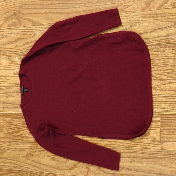 Eileen Fisher Sweaters - Eileen Fisher red tunic sweater 100% extra fine Merino wool women's size XXS